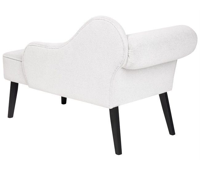 Beliani Chaise longue izquierdo Poliéster BIARRITZ Blanco