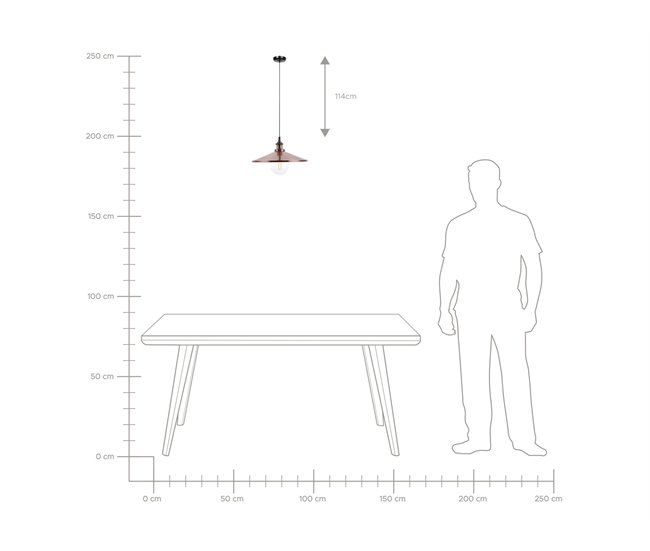Beliani Lámpara colgante PELLY Cobre