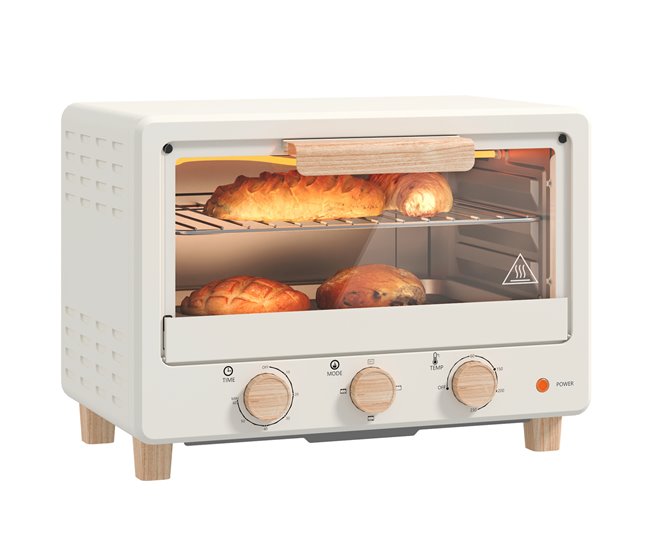 Horno Eléctrico Sobremesa Acero Inoxidable HOMCOM, hogar - cocina Crudo