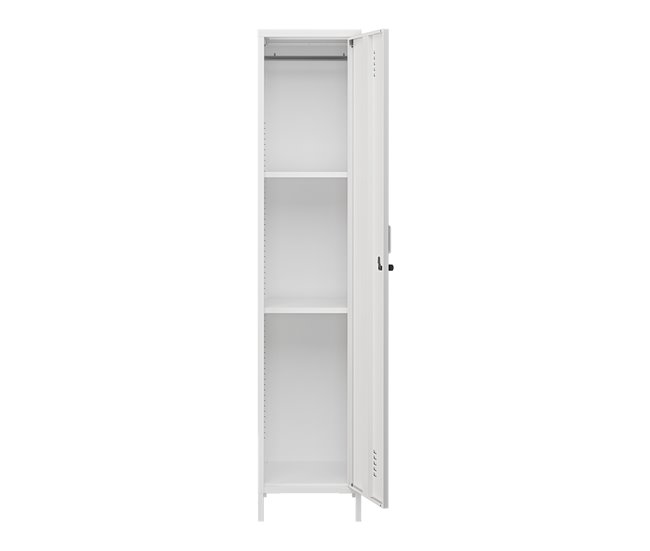 Armario ropero Seinäjoki acero 38 Blanco
