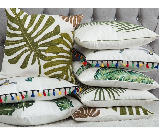 Beliani Cojín decorativo ZENOBIA Multicolor