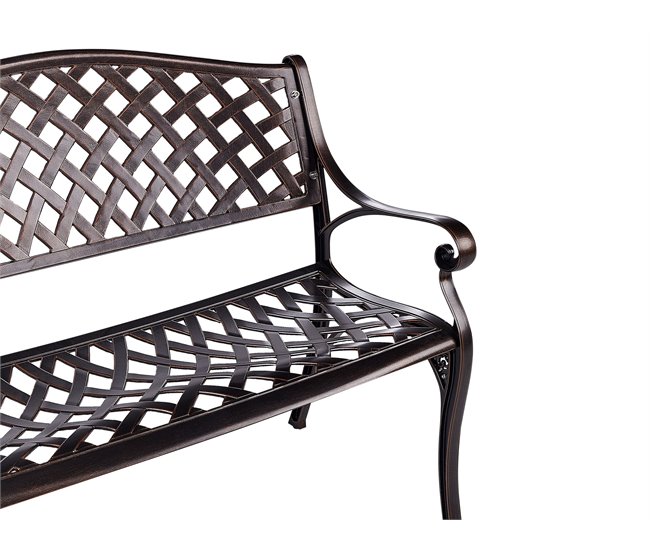 Beliani Banco Aluminio STAGGIA Marron