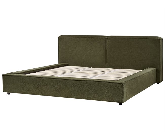 Beliani Cama Bouclé LINARDS 230x242 Blanco