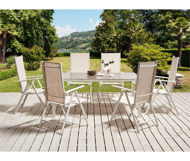 Beliani Conjunto de comedor CATANIA Beige