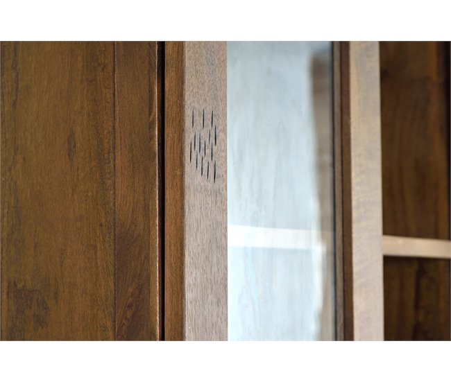 Alacena de madera de mango en estilo industrial Multicolor