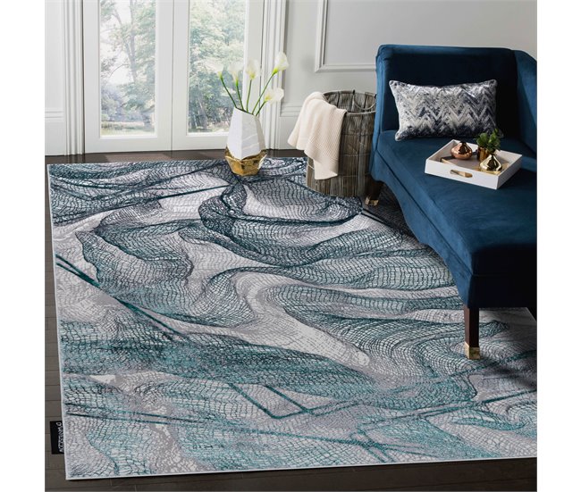 Alfombra DE LUXE moderna 621 Neto - Structural 160x220 Gris