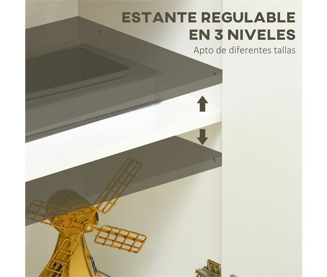 Aparador de Salón Melamina de Madera HOMCOM Blanco