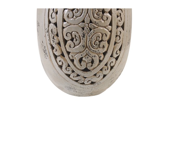 Beliani Jarrón decorativo MEGARA Gris