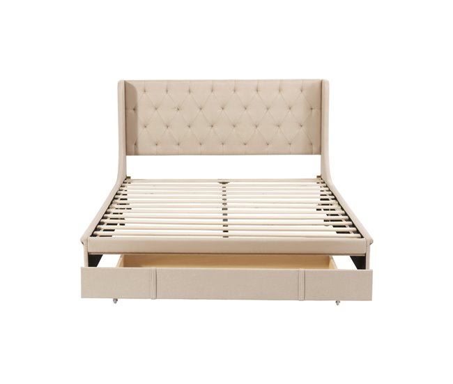 Cama con cajones 200x140 Beige