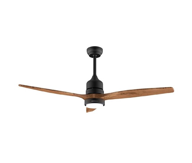 Cecotec Ventilador de techo con luz EnergySilence Aero 5275 Madera Oscura