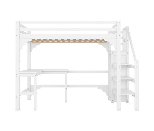 Cama alta para niños Blanco