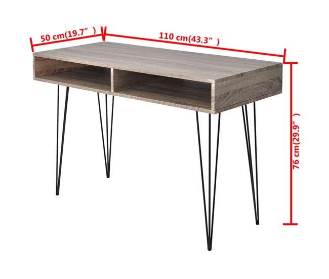 Escritorio Mango  compartimentos Gris