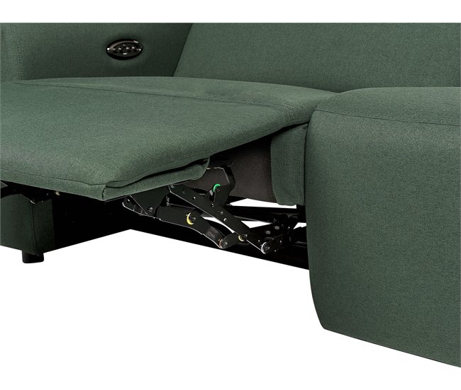 Beliani Sofá de 2 plazas Poliéster ULVEN Verde Oscuro