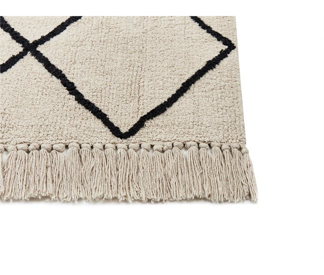 Beliani Alfombra de pelo corto ELDES 160x230 Beige