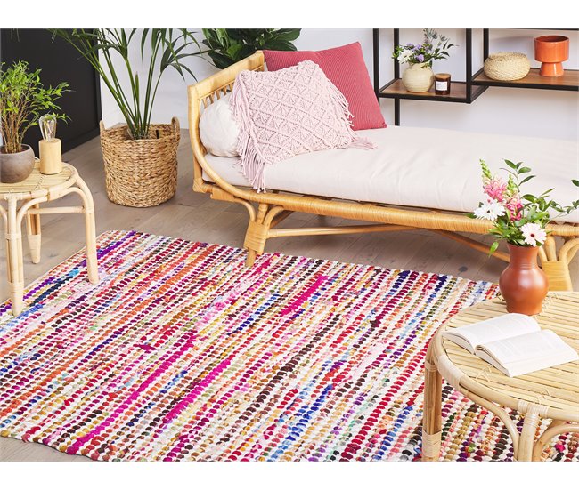 Beliani Alfombra de pelo corto BELEN 160x230 Multicolor