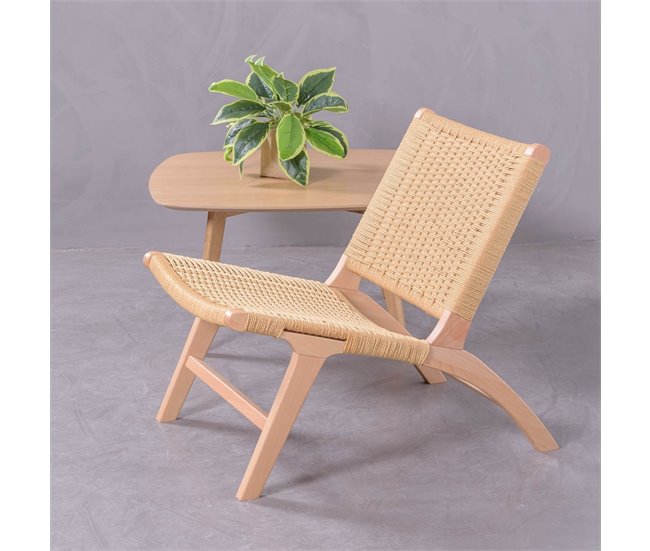 Sillón nórdico en madera de haya y cuerda ecológica - Liam Haya