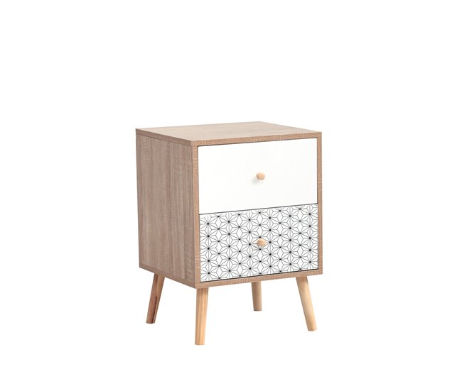 Cajonera LYRA 2 cajones 40x36x55 cm Natural