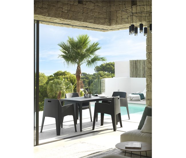 Silla de jardín MASTER Antracita