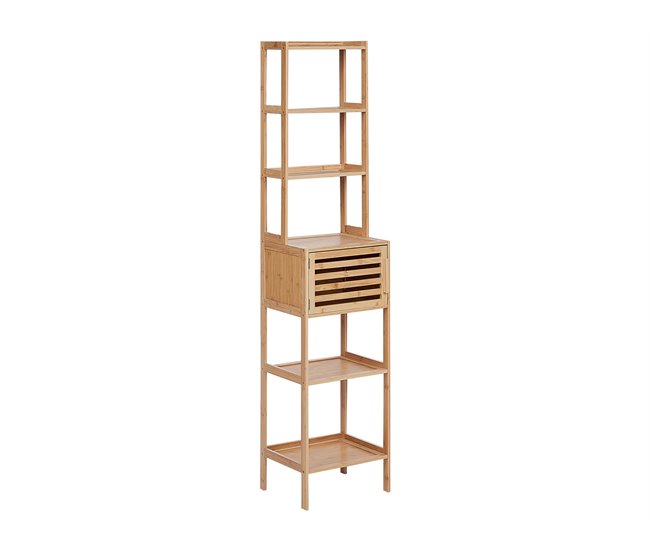 Beliani Estante de baño LEHI Madera Clara