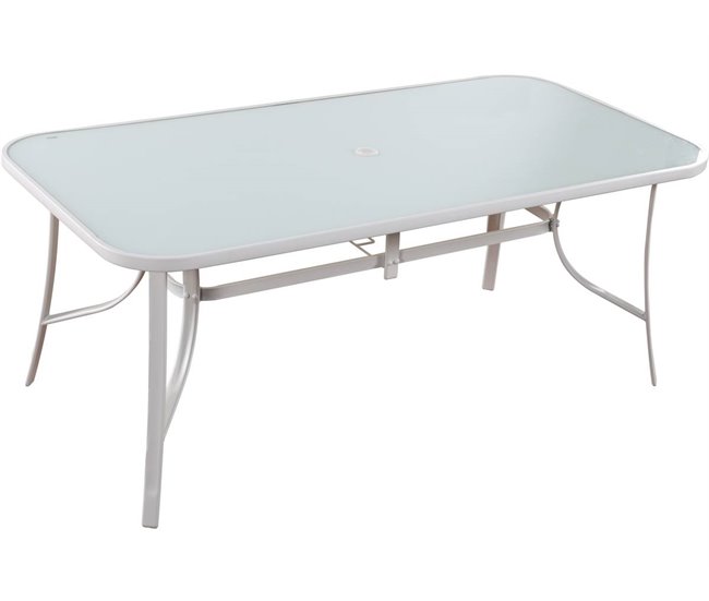 Conjunto De Jardín Mesa + 8 sillas de Textileno Azul