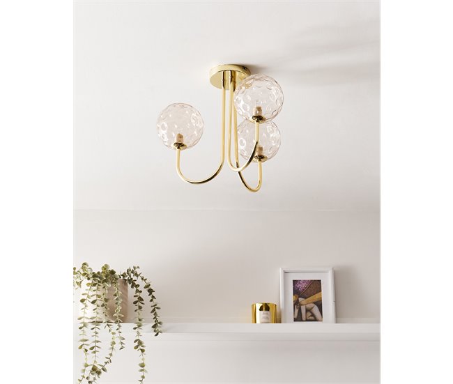 Beliani Lámpara de techo ANADYR Beige