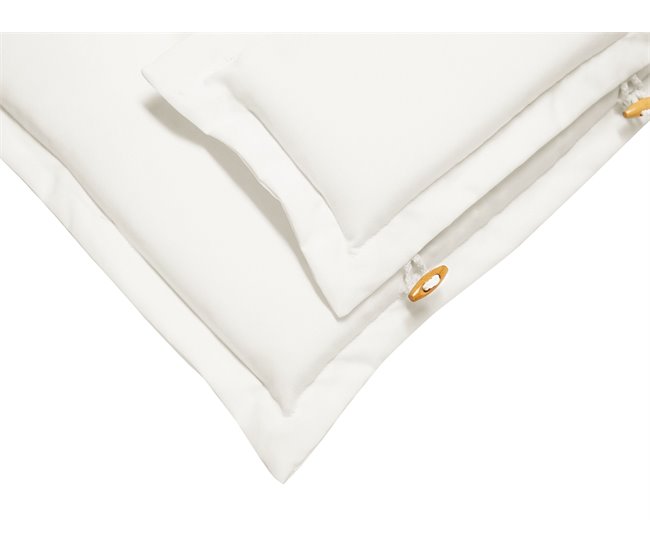 Beliani Cojín de asiento TOSCANA 50x45 Blanco/ Beige