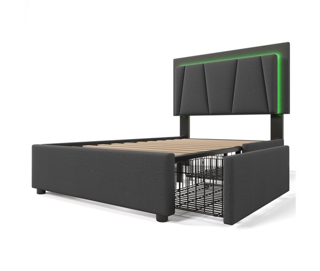 Camas individuales 207x99 Gris