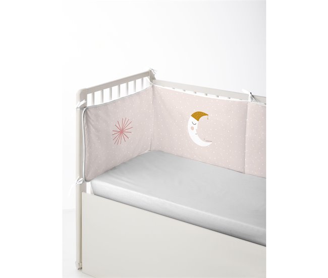PROTECTOR DE CUNA/MAXICUNA MIL UNA NOCHE Rosa