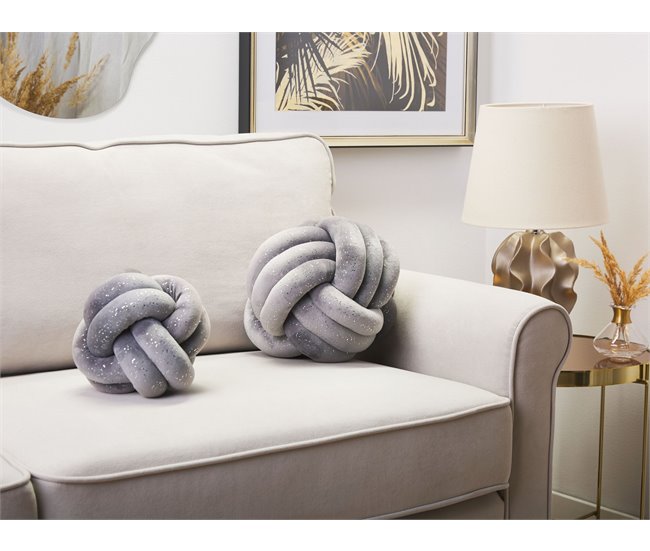 Beliani Cojín decorativo MALNI 20x20 Gris