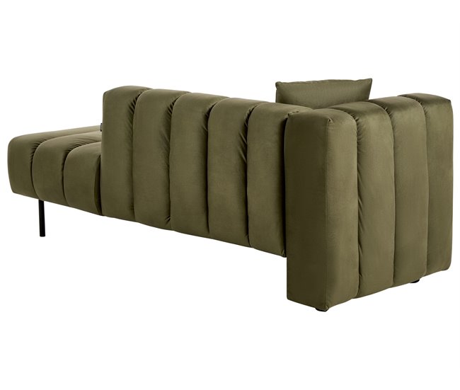 Beliani Chaise longue izquierdo Terciopelo LANNILS Beige