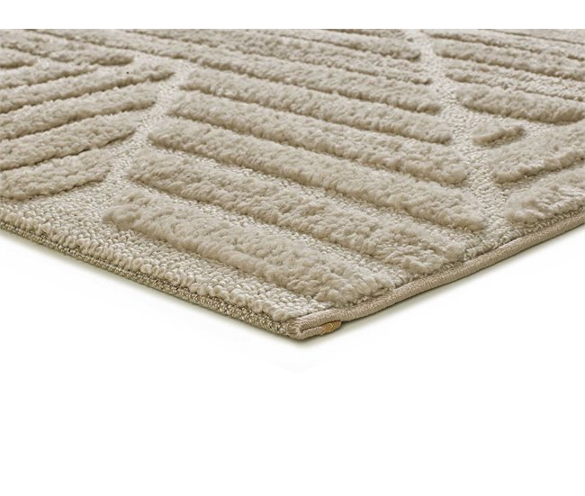 Alfombra geométrica con relieve NUMA - ATTICGO 200x290 Beige