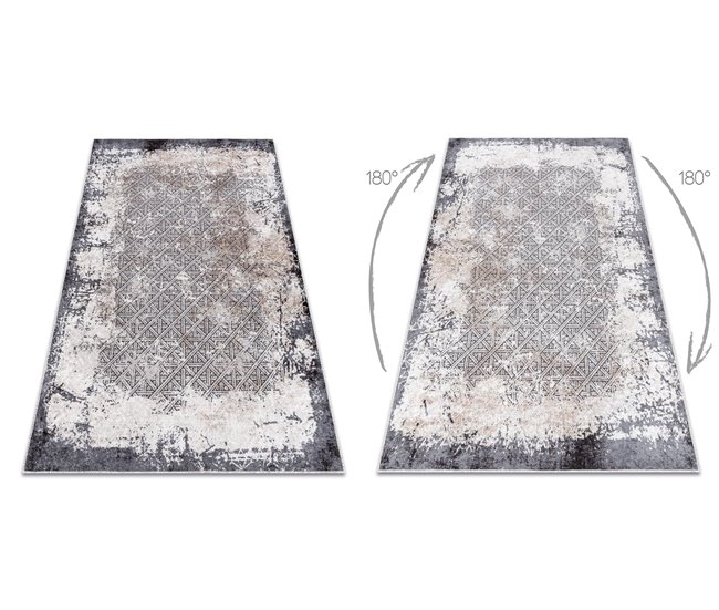 Alfombra lavable MIRO 51864.804 Vintage enjerado 80x150 Gris