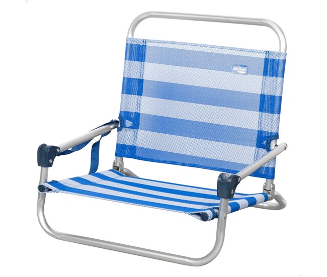 Aktive Silla de playa plegable pequeña marinera c/asa de hombro Azul