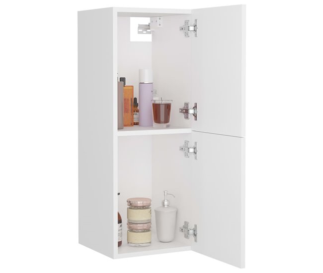 Armario de baño madera contrachapada 30 Blanco