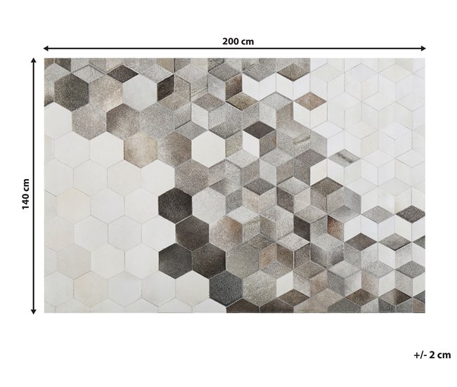 Beliani Alfombra de pelo corto SASON 140x200 Blanco/ Beige