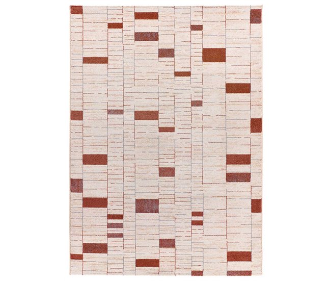Alfombra de diseño geometrico BERUTI - ATTICGO 133x190 Beige