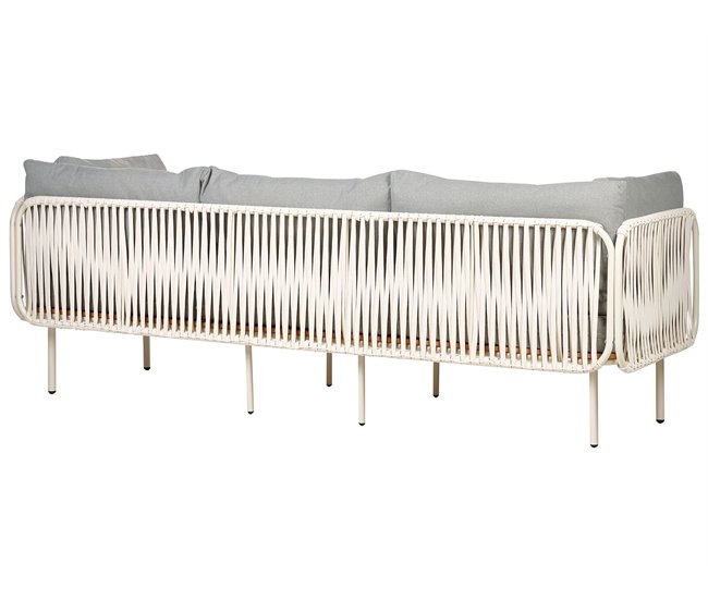 Beliani Sofá de jardín Aluminio SENISE Gris