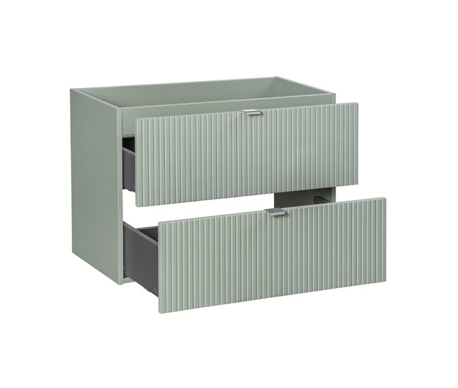 Mueble bajo lavabo 2 cajones Jade Verde