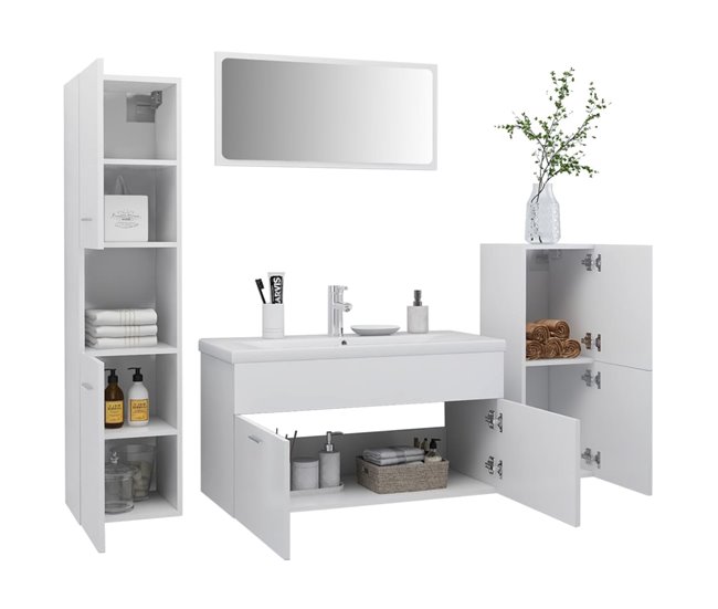 Conjunto De Muebles De Baño 90 Blanco