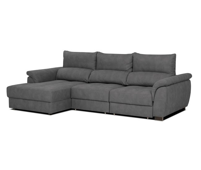 Chaise longue con cama BENSON Antracita