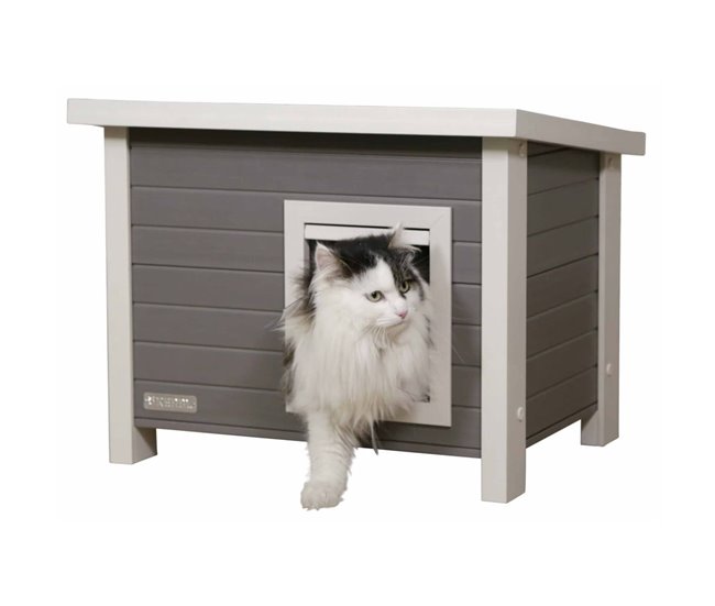 Casa Para Gatos Gris