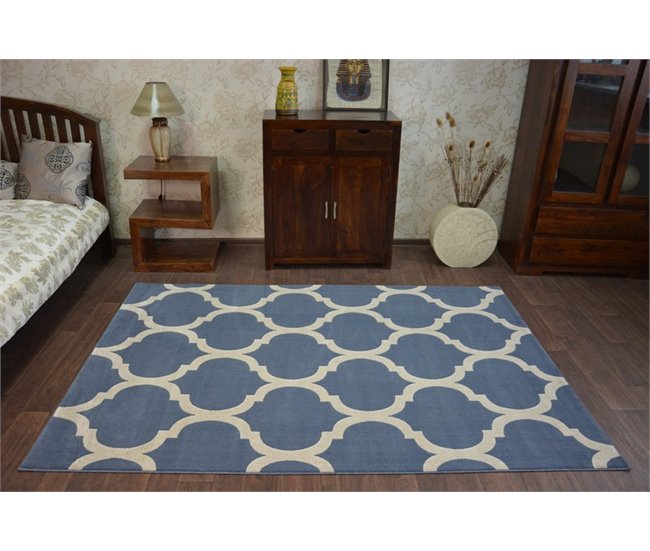 Alfombra SCANDI Trellis 160x230 Azul Marino