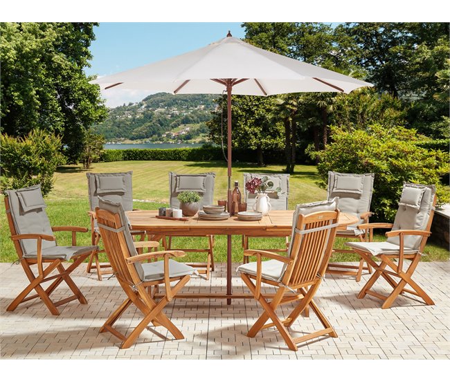 Beliani Conjunto de comedor MAUI II Gris