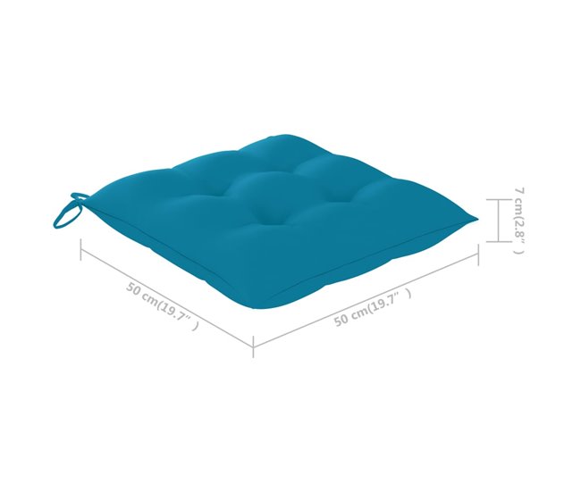 2 Sillas de comedor para jardín de madera con cojines Antracita