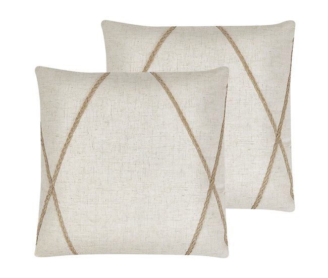 Beliani Cojín decorativo LICUALA Beige