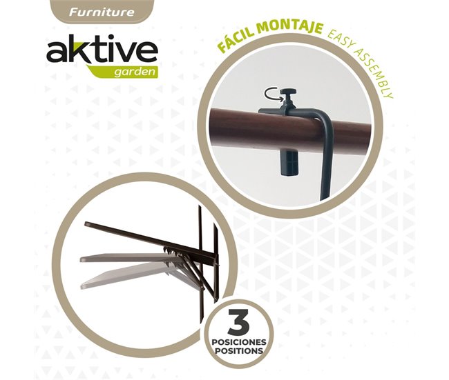 Mesa plegable balcón multiposición Aktive Antracita