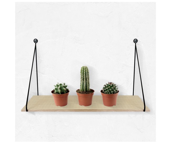 Acomoda Textil – Estante para pared de Madera. (Balda Colgante) Madera Clara