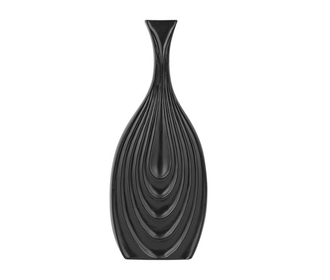 Beliani Jarrón decorativo THAPSUS Negro