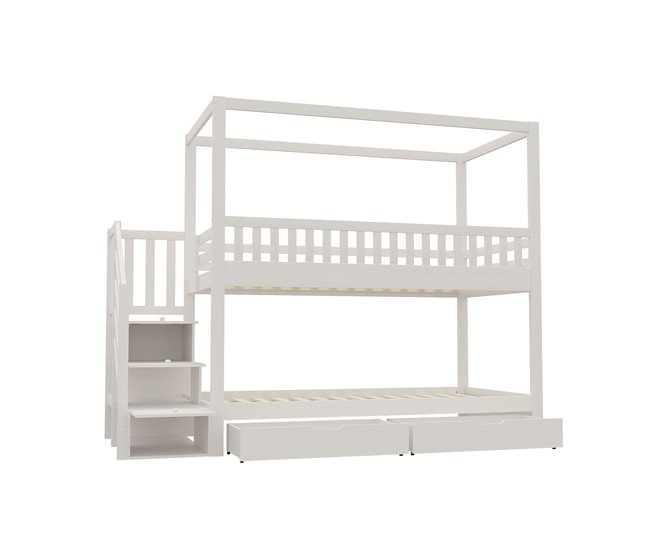 Cama litera 95x255 Blanco