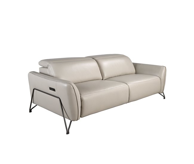 ANGEL CERDA Sofá relax 3 plazas piel Arena